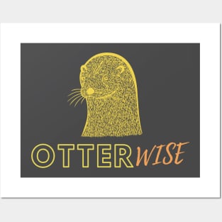 OtterWISE - yellow & orange Posters and Art